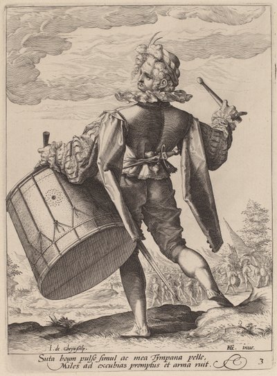 Drummer, engraved by Jacques II de Gheyn, 1587 by Hendrik Goltzius